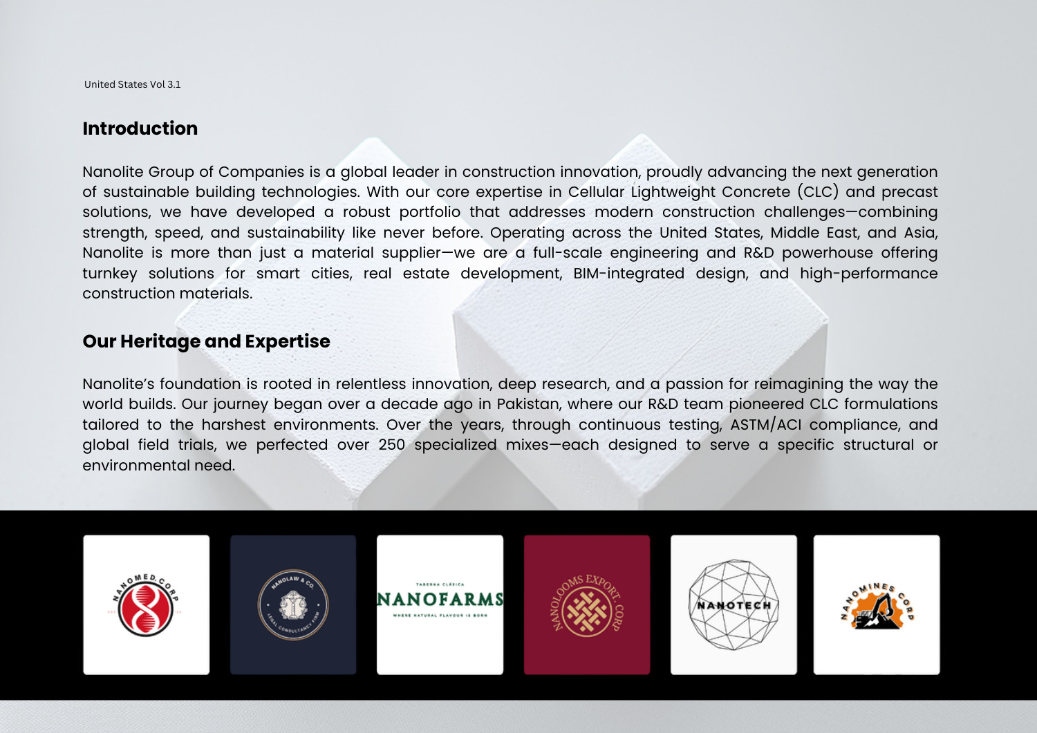 Corporate profile — page 4, section 4
